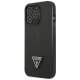 Guess Saffiano Triangle Logo Case for iPhone 14 Pro Max - Black