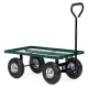 Garden transport cart 200 kg, opening sides, large pneumatic wheels, MultiGarden, green