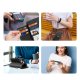 Dux Ducis Lawa Leather Case for iPhone 16 Pro Max with Detachable Wallet, Black