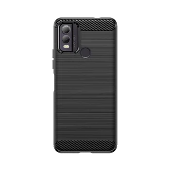 Carbon Case Silicone Case for Nokia C22 Black