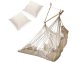 Brazilian Hanging Hammock Chair with Footrest, Beige