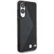 BMW Samsung Galaxy S25 Edge Case Leather Oversized Stripes MagSafe, Black