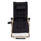 Zero Gravity Garden Lounger with Cushion MultiGarden, black gold