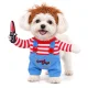 Purlov Dog Halloween Costume with Knife, Size S
