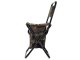Folding fishing and camping chair with backrest and bag, camouflage