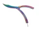 Sharp Folding Butterfly Knife Balisong, Rainbow Fade