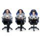 Sofotel Draknor II Ergonomic Gaming Chair with Footrest, Black and Blue