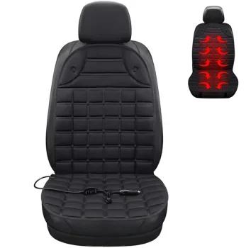 Heated Car Seat Cover with 2 Heat Settings, 12V, Black