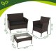 Polyrattan Garden Furniture Set Gardlov 26911, brown
