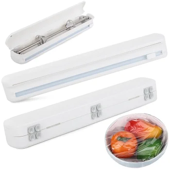Kitchen Foil and Cling Film Dispenser with Cutter