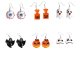 Halloween earring set, 6 pairs, pumpkin, ghost, eyeball, candy