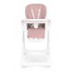 ECOTOYS Adjustable High Chair with Eco-Leather Seat and Double Tray, Pink