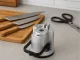 Electric Knife and Scissor Sharpener with Suction Cup, Silver