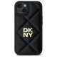 DKNY Quilted Stack Logo Case for iPhone 14, Black
