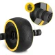 4Fizjo AB Wheel XL Abdominal Exercise Roller, Black/Yellow
