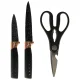 Kitchen Knife Set with Scissors and Stand (7 Pieces, Marble Design)
