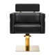 Gabbiano Toledo Hairdressing Chair, Black with Gold Base