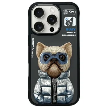 Nimmy iPhone 16 Pro Max Case Cool&Cute 2.0 Dog, Black