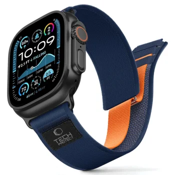 Laikrodžio dirželis Tech-Protect Nylon Elite, Apple Watch 44 / 45 / 46 / 49 mm, tamsiai mėlynas