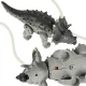 Remote-controlled dinosaur - RC Triceratops - walks, lights up, and roars