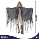 Glimz Black Hooded Cape, 180 cm