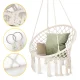 4Fizjo 1846 BOHO Garden Swing - Hanging Chair, Beige