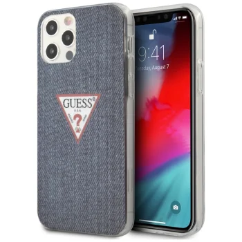 Guess iPhone 12 Pro Max Case Jeans Collection, Navy Blue