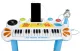 Multistore HC490441 Kids Keyboard Piano with Microphone & Stool, Blue