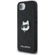 Karl Lagerfeld Monogram Choupette Head Pin Case for iPhone 16e - Black