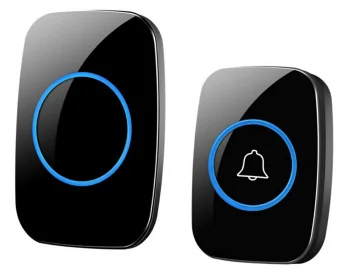 Wireless Waterproof Doorbell, Black