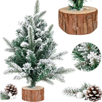 Artificial Christmas Tree with Snow, 50 cm