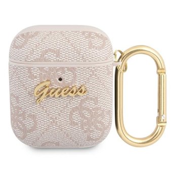 Guess 4G Script Metal Case for Apple AirPods 1 / 2, Pink