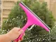 Window squeegee with flexible handle for water removal