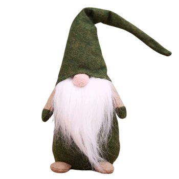 Decorative Christmas Gnome Figure, Green