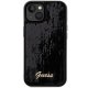 Guess iPhone 13 / 14 / 15 Case Sequin Script Metal, Black