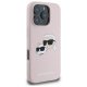 Karl Lagerfeld iPhone 16 Pro Max vāciņš Silicone Karl & Choupette Head MagSafe, rozā