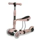 Ricokids Todi 3-in-1 kids three-wheel scooter with LED wheels, beige
