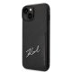 Apple iPhone 14 Plus 6.7\" Karl Lagerfeld Signature Logo Cardslot Case Cover, Black