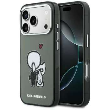 Karl Lagerfeld Karl & Choupette Back MagSafe Case for iPhone 17 Pro - Black