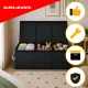 Kruzzel Foldable Toy Storage Box with Lid 132 L 94x39x35 cm, Black