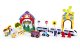 ECOTOYS Wooden Train Set with Battery-Operated Train Farm 53 Pieces