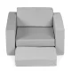 Ecotoys TMSRT-13 Modular Kids Armchair 8 Elements, Gray