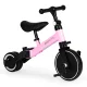 ECOTOYS 2-in-1 Toddler Tricycle Balance Bike with Parent Push Handle, Pink