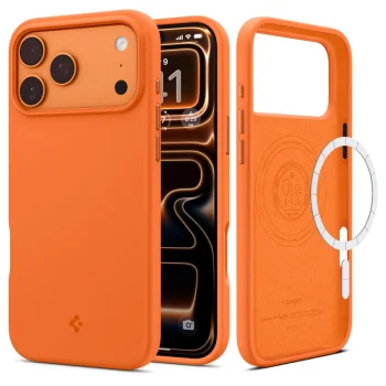 MagSafe Silicone Case Spigen iPhone 17 Pro Cosmic Orange