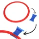 Hopscotch Game with Colorful Rings and Connectors, Set of 10