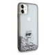Apple iPhone 11 6.1\'\' Karl Lagerfeld Liquid Glitter Choupette Cover Case, Transparent
