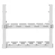 Maclean MC-104 W Under-Desk Cable Organizer, 2 Levels, White