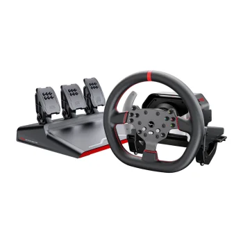 PXN-V10 Pro Gaming Steering Wheel Set with Pedals and Clamps