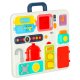 Montessori Busy Board Suitcase for Toddlers Sensory Toy Kitchen with Lights & Sound