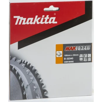 Circular Saw Blade Makita MAKFORCE B-32340 190x30 mm 40T for Wood